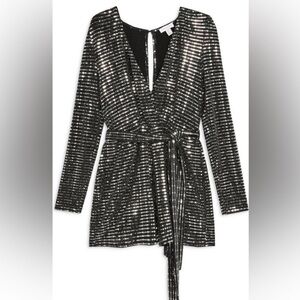 TOPSHOP metallic romper - size 4